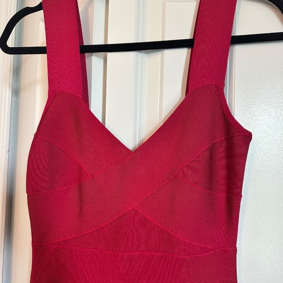 Valentines Day Herve Leger Red Maxi Dress - Picture 3 of 5